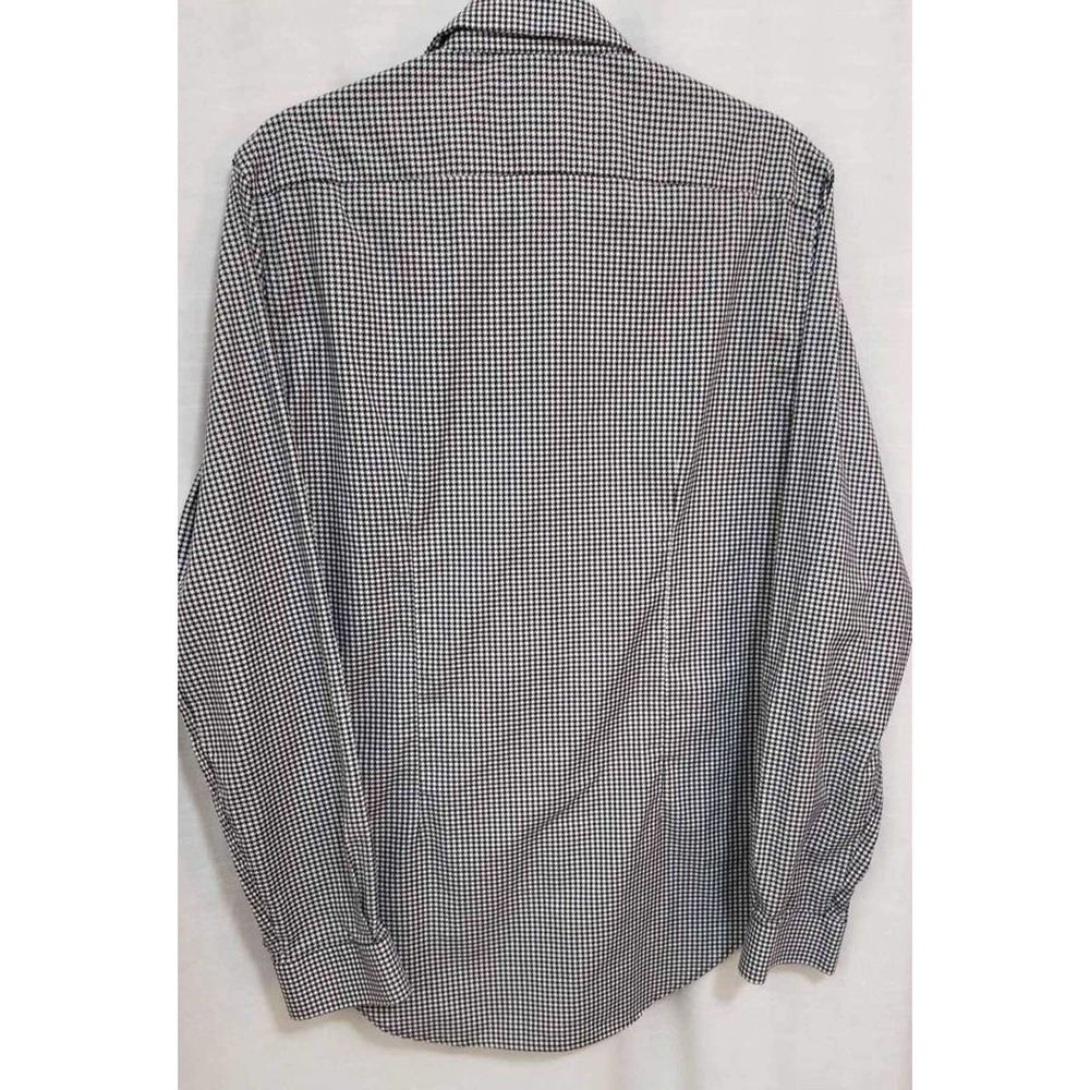 Zara Man Black White Large Hounds tooth Button Up Shirt. - Picture 4 of 4